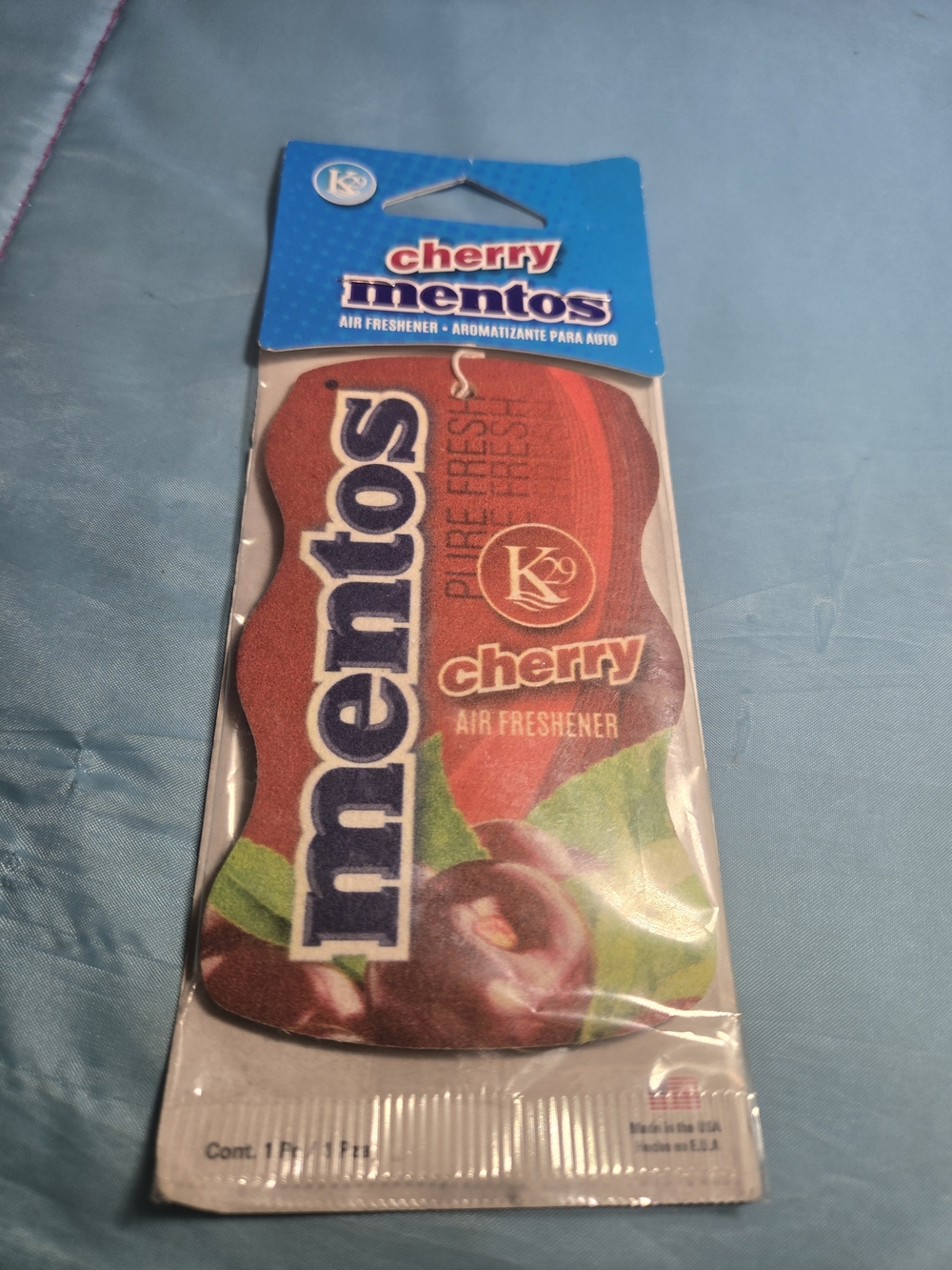 Mentos Car Air Freshener Cherry 1 Count New In Package Long Lasting